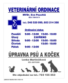 Tabulka dveře - Veterinární ordinace