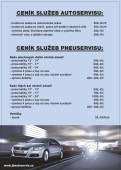 Sazba ceníku Autoservis