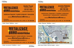 Náhled vizitek Metalizace
