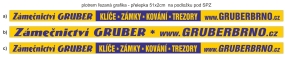 Přelepky na podložky pod SPZ - Zámečnictví Gruber-verA-C